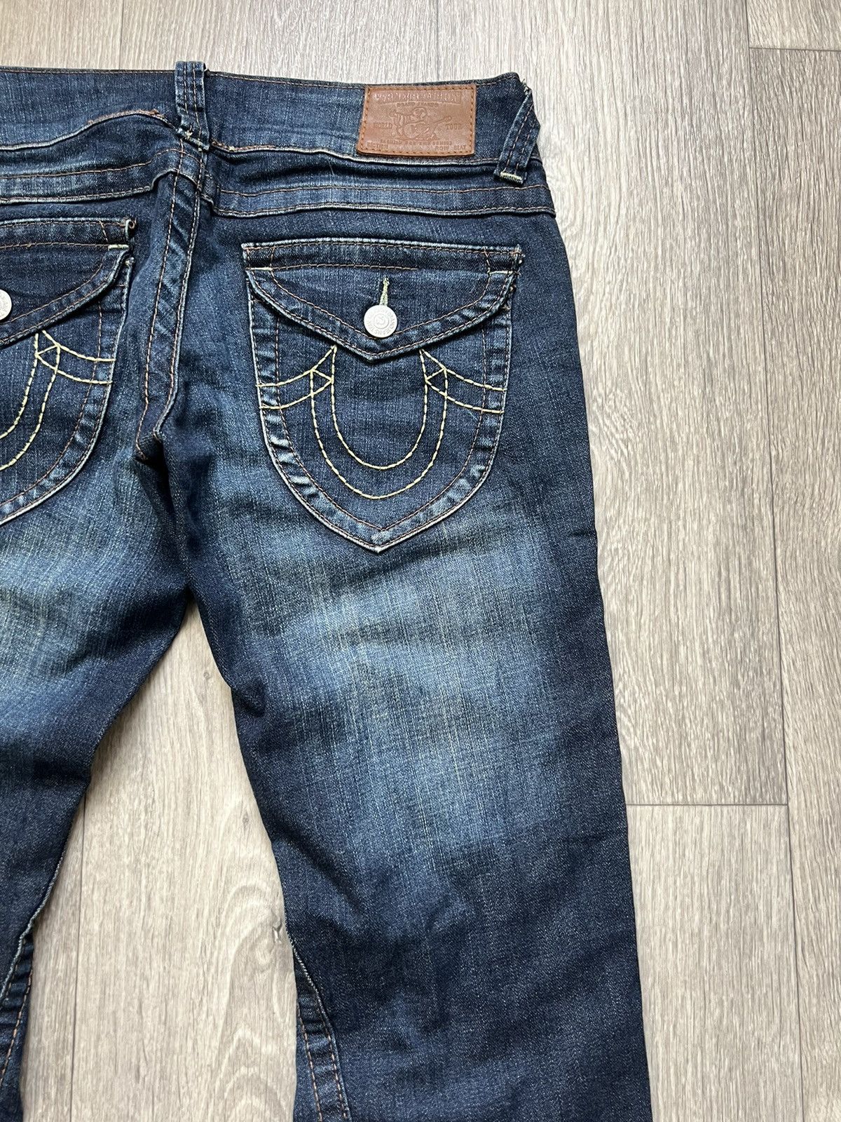 If Six Was Nine True Religion Low Rise Flared Denim Black Jeans Size 29" - 5 Thumbnail