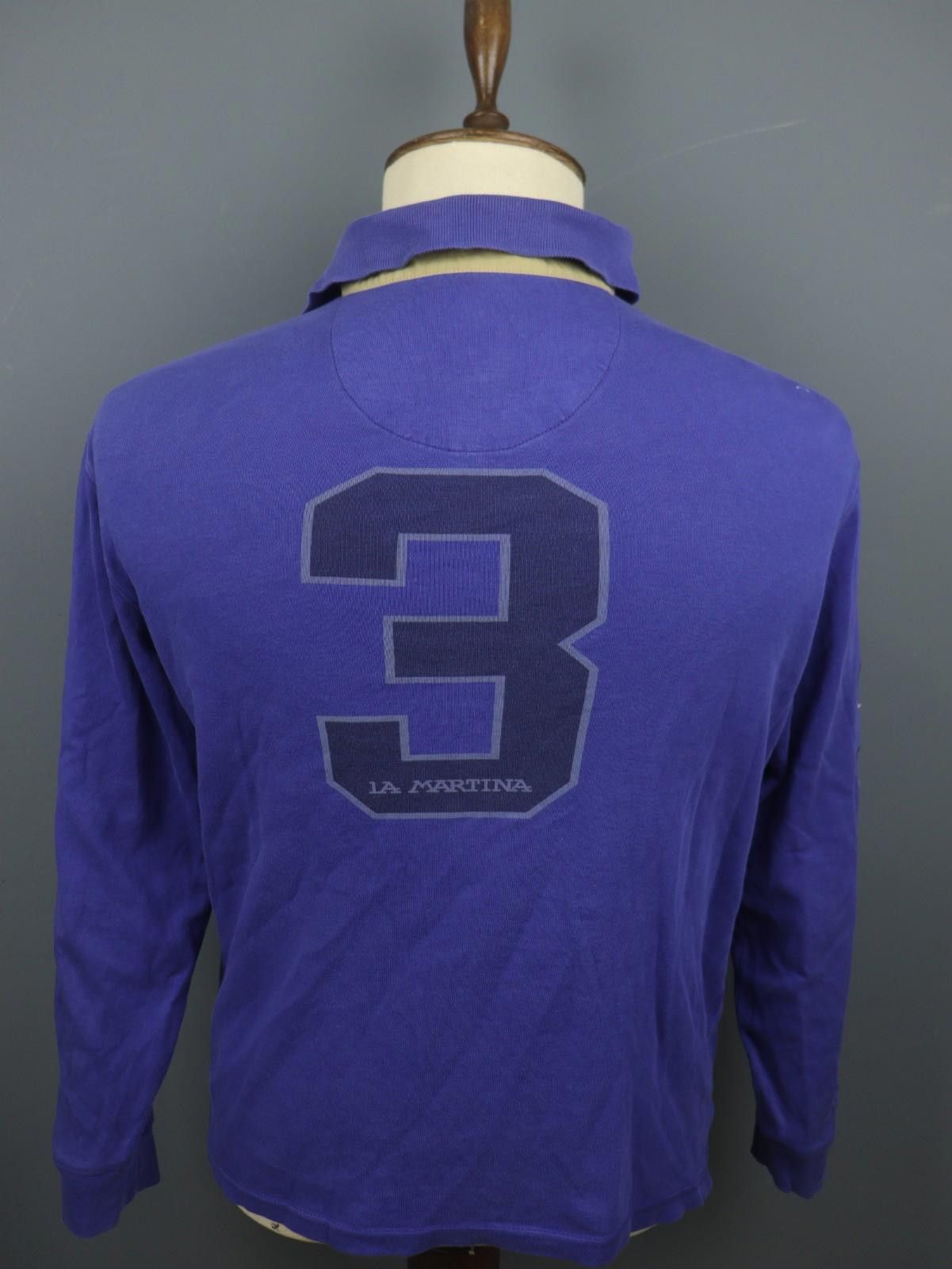 La Martina LA MARTINA Purple Cotton Collared Popover Polo Shirt Size L Size US L / EU 52-54 / 3 - 10 Thumbnail