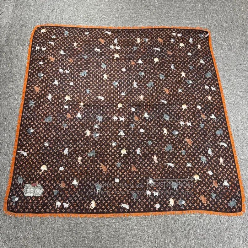Louis Vuitton Louis Vuitton Cat presbyopic wool scarf Size ONE SIZE - 2 Thumbnail