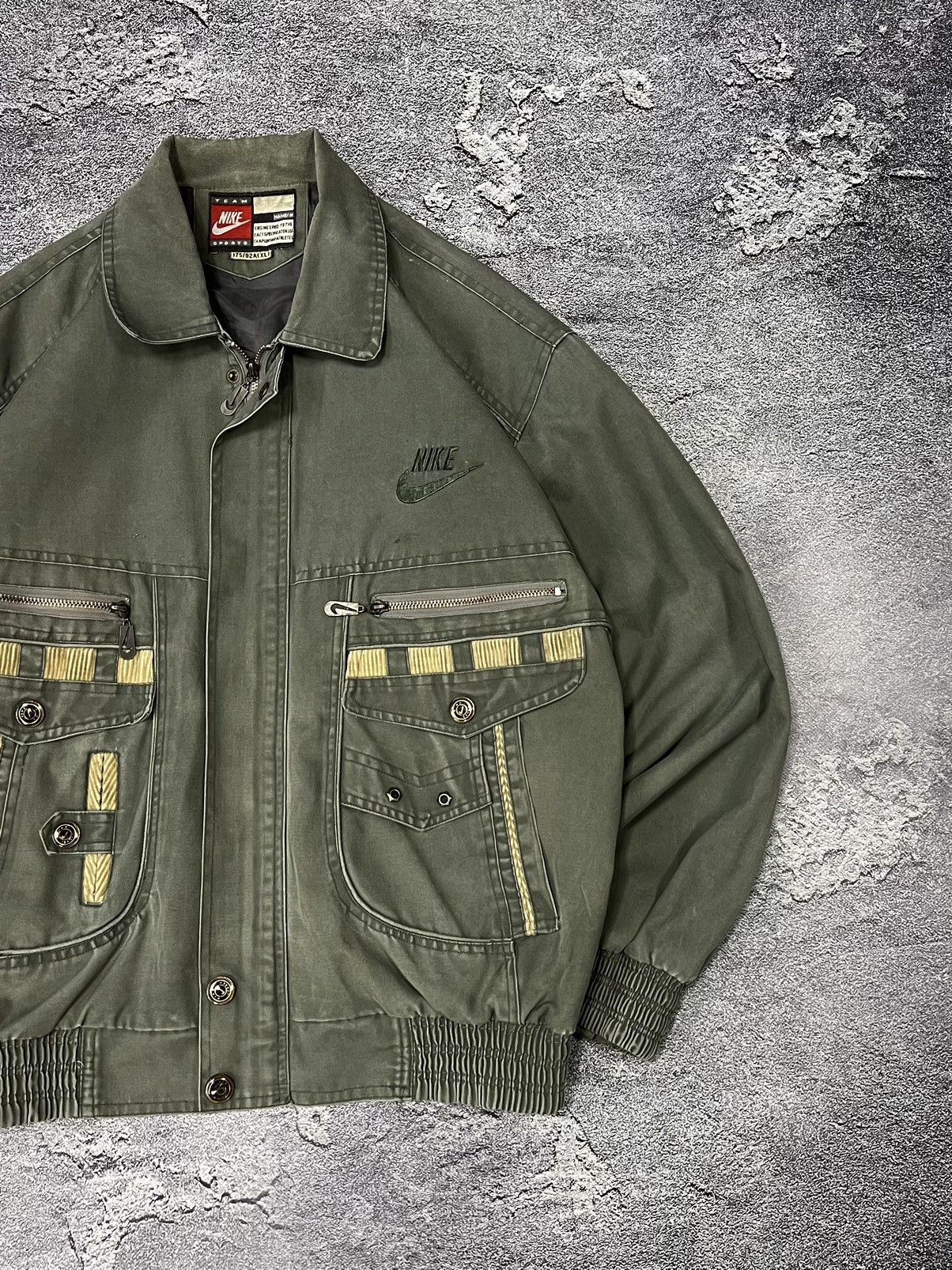 Nike × Vintage Vintage rare bomber faded jacket Nike Size US M / EU 48-50 / 2 - 7 Thumbnail