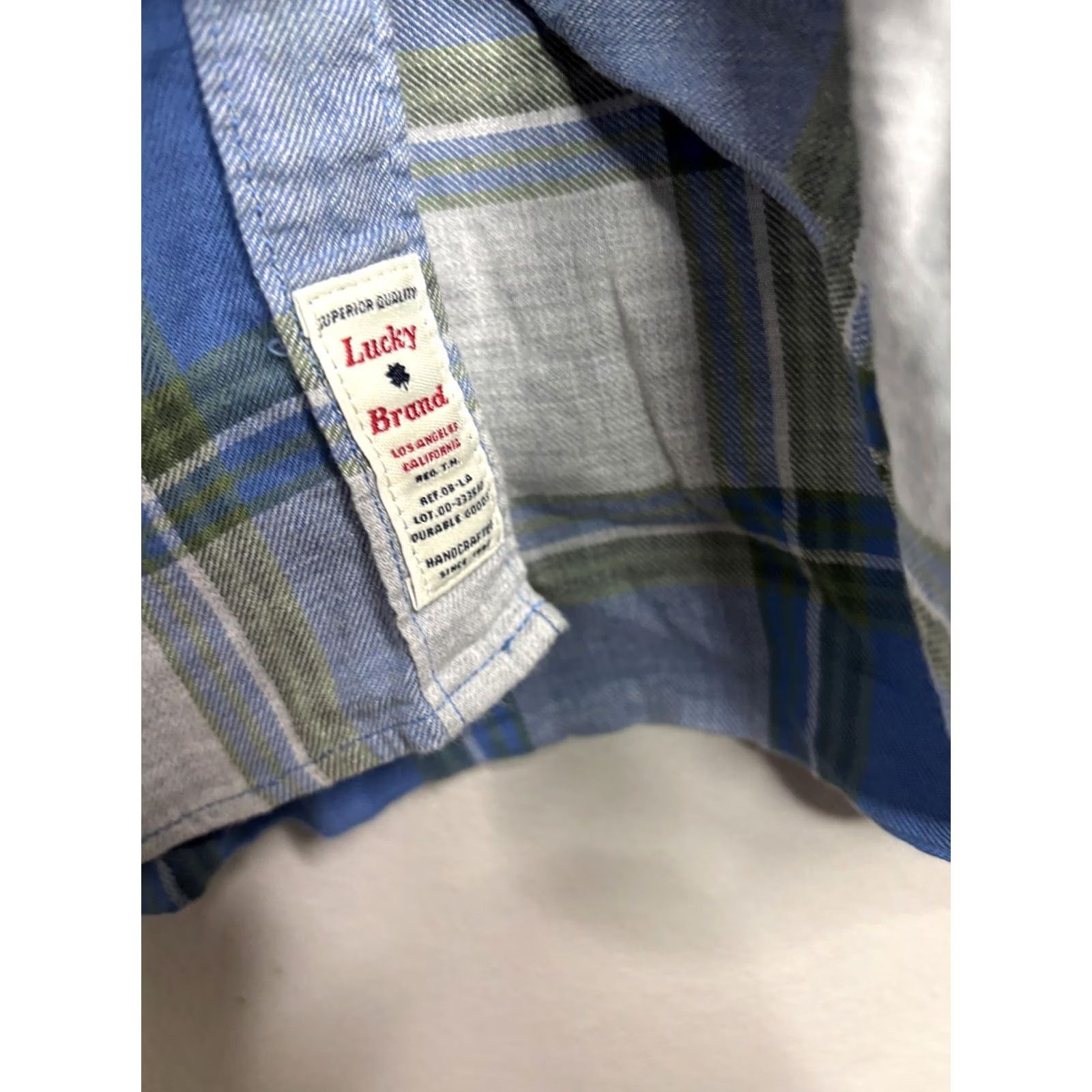 Lucky Brand Lucky Brand Shirt Mens Large Blue Plaid Classic Fit Button Front Casual Size US L / EU 52-54 / 3 - 4 Thumbnail