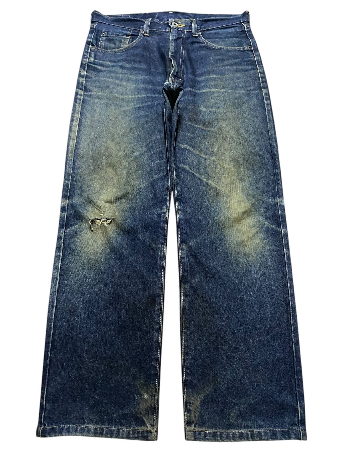 Men's Wearhouse Vintage Unique Clothing Warehouse Mud Wash Loose Jeans Size US 33 - 1 Thumbnail
