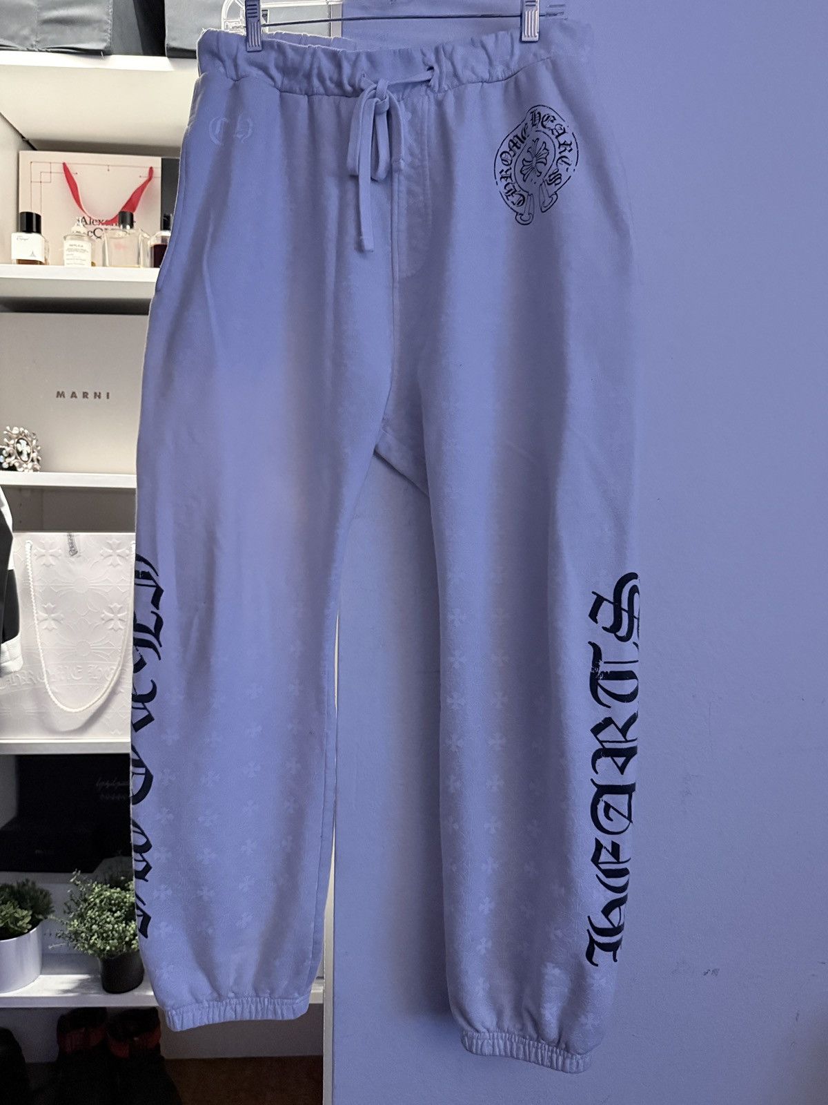 Chrome Hearts Chrome Hearts White Monogram Sweatpants Size US 32 / EU 48 - 1 Thumbnail
