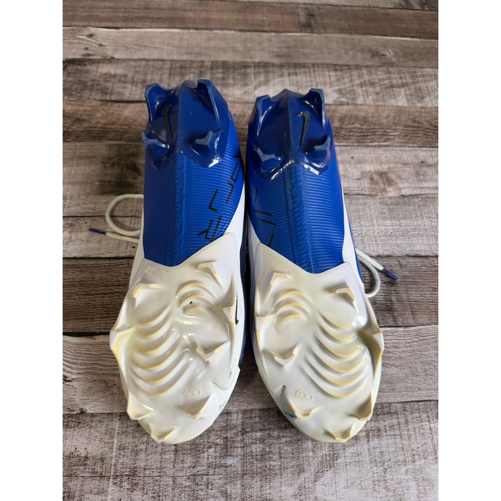 Nike Nike Blue and White Football Cleats Size 12.5 Size US 12.5 / EU 45-46 - 10 Thumbnail
