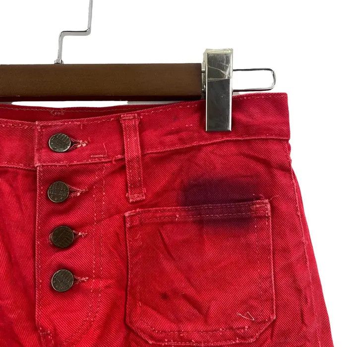 Johnbull Vintage JOHN BULL JAPANESE Denim Distress Red Boot Cut Jeans Size 32" / US 10 / IT 46 - 4 Thumbnail