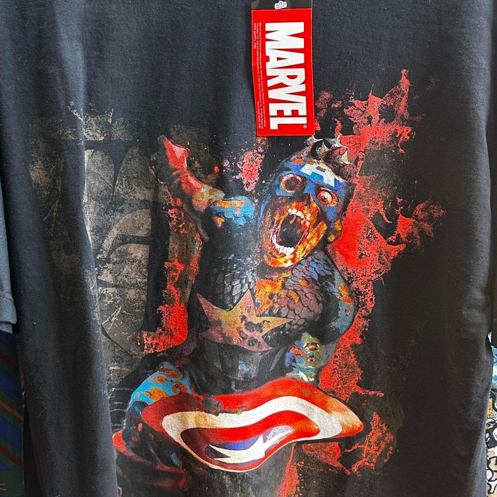 Mad Engine Vintage 2007 Marvel Zombie Captain America Mad Engine shirt Size US XL / EU 56 / 4 - 1 Thumbnail