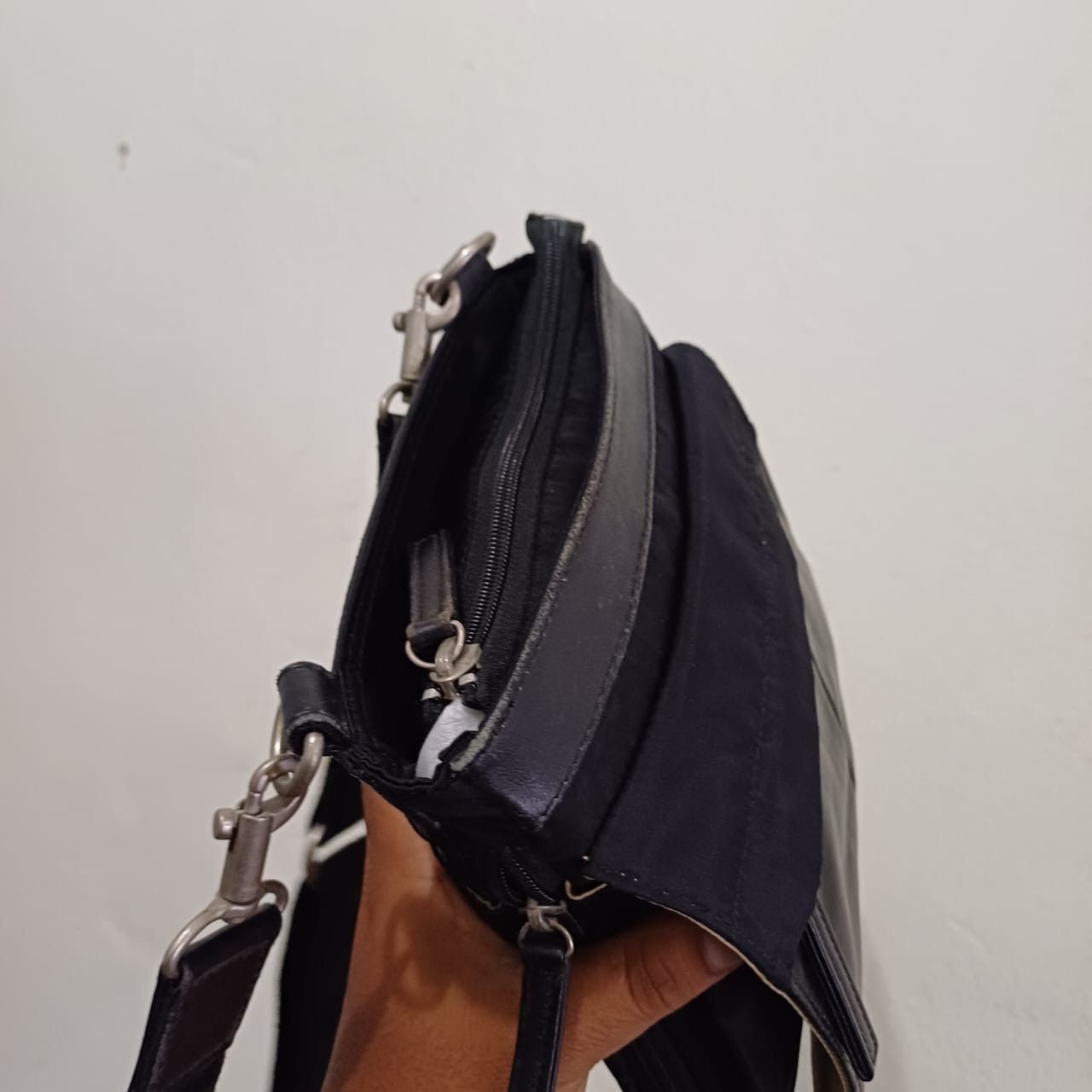 Japanese Brand 💥Last Drop💥Yohji Yamamoto Ysaccs Leather Nylon Sling Bag Size ONE SIZE - 10 Thumbnail