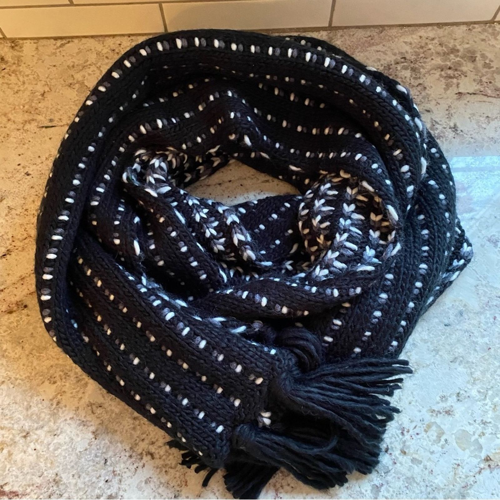 Other NEW Indigo Love & Lore Cabin Marl Stripe Scarf NWT Size ONE SIZE - 2 Thumbnail