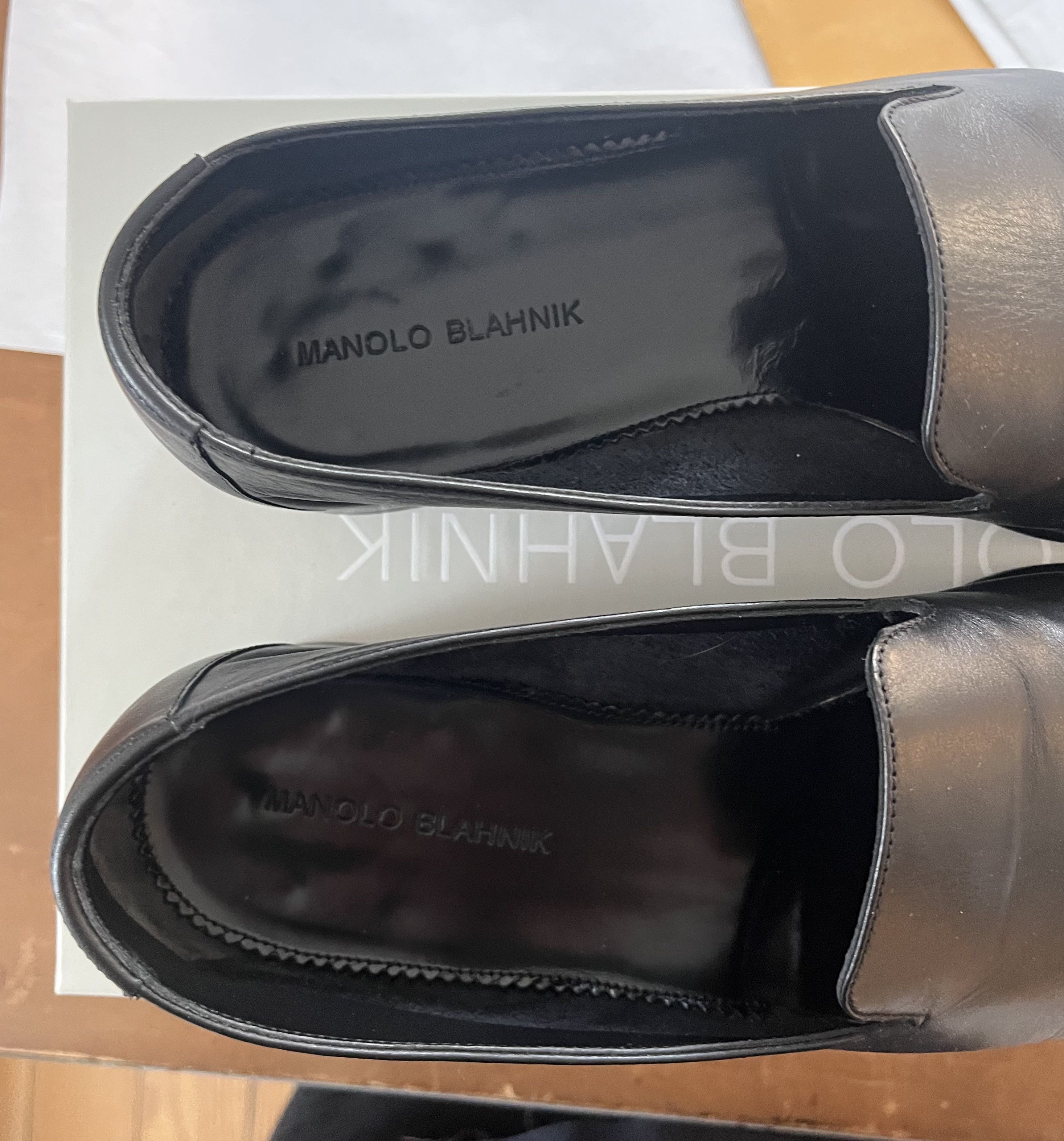 Manolo Blahnik Manolo Blahnik Black Calfskin Mario Loafers Size US 9.5 / EU 42-43 - 4 Thumbnail