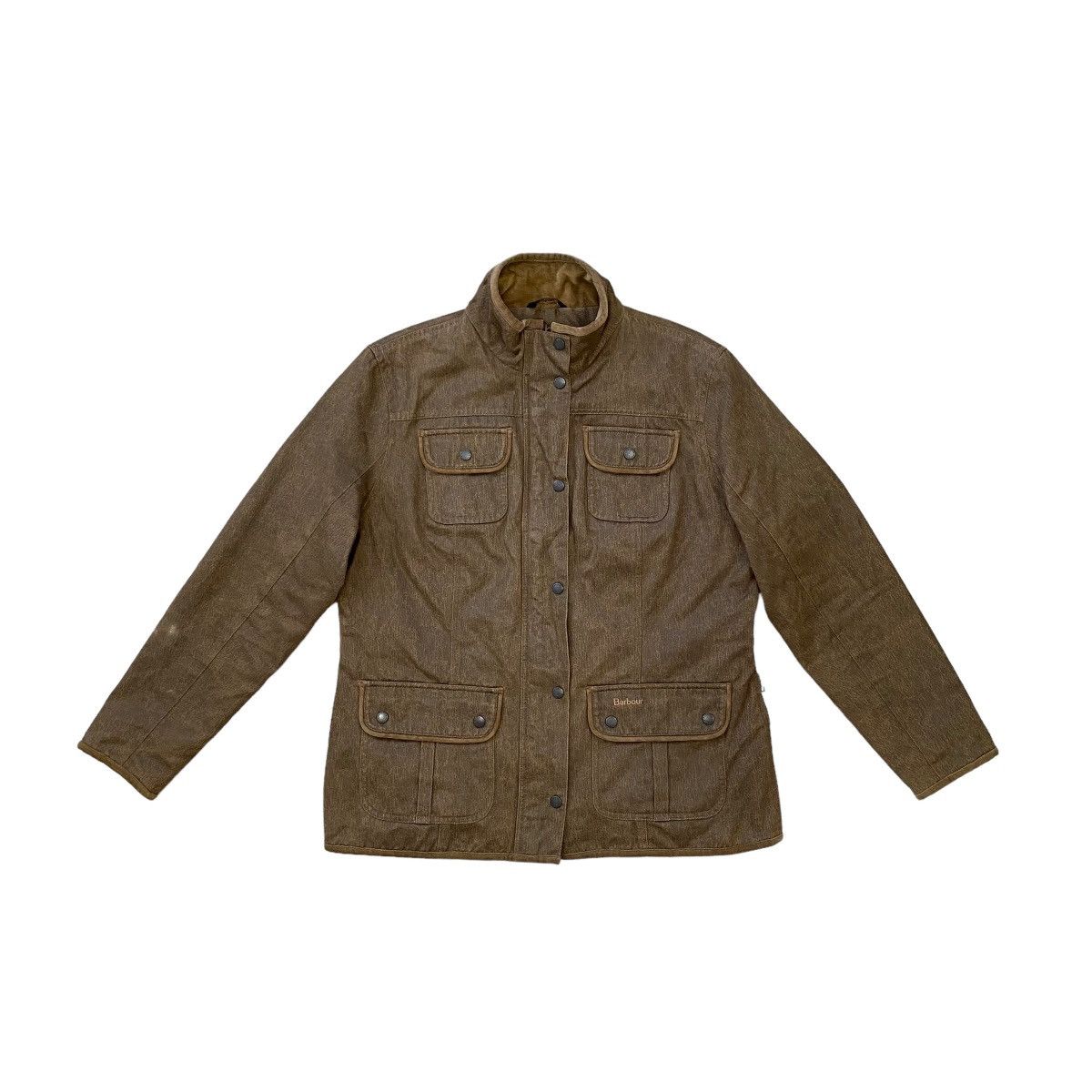 image of Barbour Women's Weather Worked Utility Jacket Size Us 16 in Brown