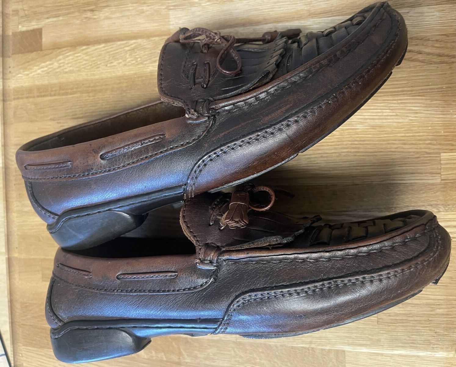 Giorgio Brutini Giorgio Brutini Shoes Men's Size 8M Woven Tassle Loafers Bro Size US 8 / EU 41 - 10 Thumbnail