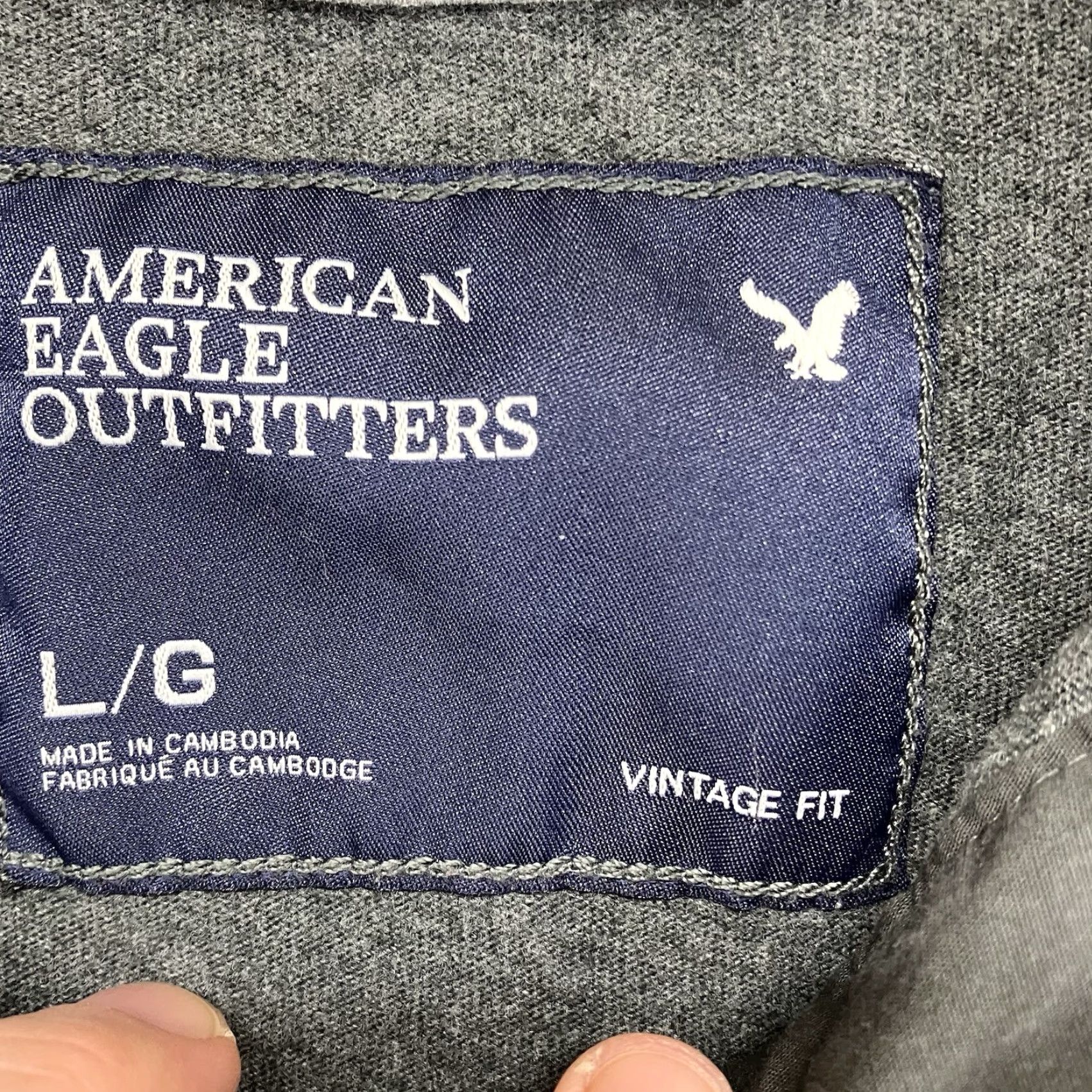 American Eagle Outfitters American Eagle Outfitters Polo Adult Large Gray Embroidered Logo Cotton Short Sleeve Classic Fit 31in 42in Chest USA Preppy Mens Size US L / EU 52-54 / 3 - 3 Thumbnail