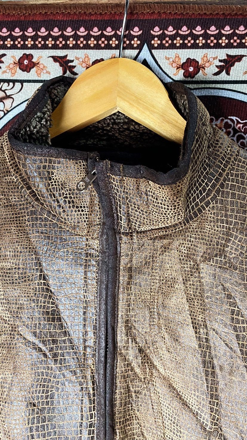 Gaultier Homme Objet Rare Gaultier Homme Objet Crocodile Leather Sherpa Jacket Size US L / EU 52-54 / 3 - 7 Thumbnail
