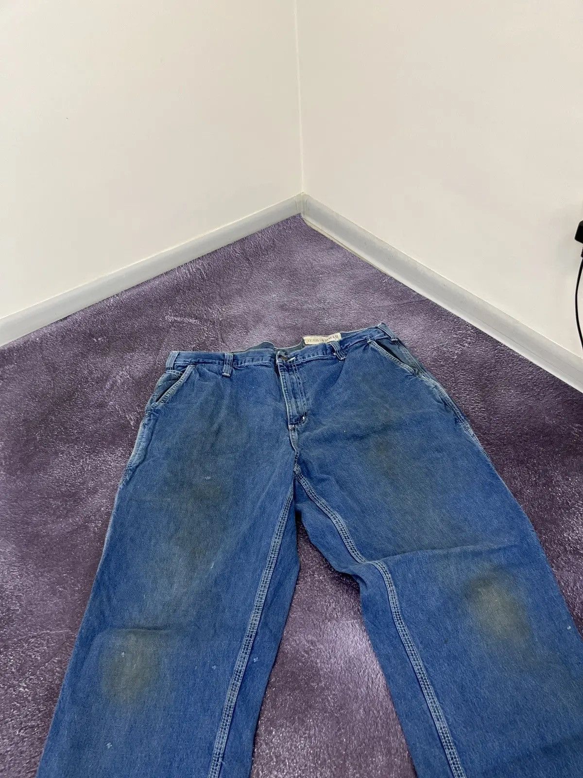 Carhartt × Vintage Vintage Carhartt Dungaree Fit Denim Blue Hype Baggy Jeans Size US 38 / EU 54 - 6 Thumbnail