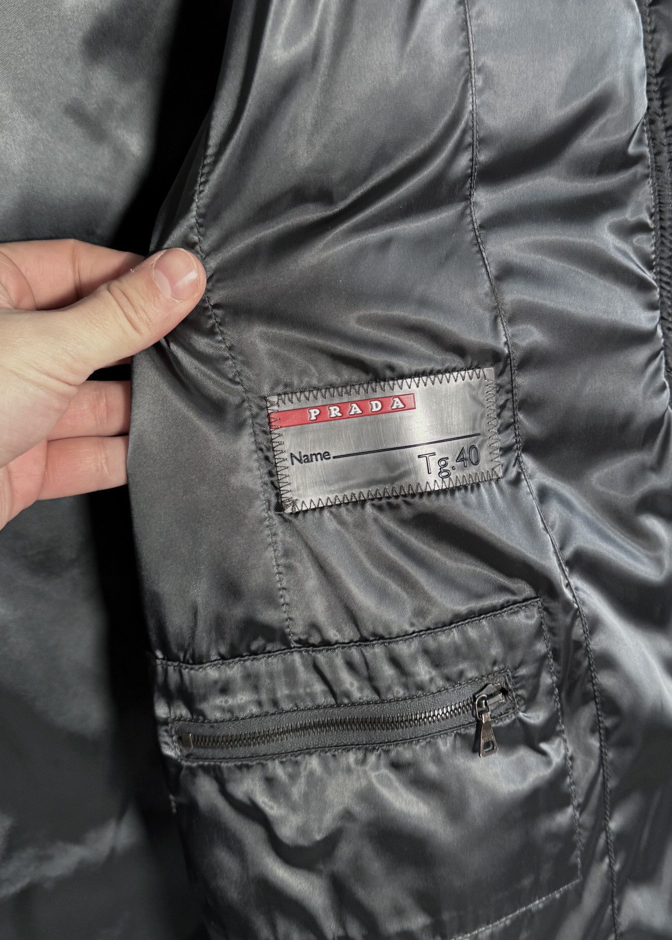 Prada Prada Lina Rossa Grey Down Coat with Dye Fox Fur Trim Size S / US 4 / IT 40 - 9 Thumbnail
