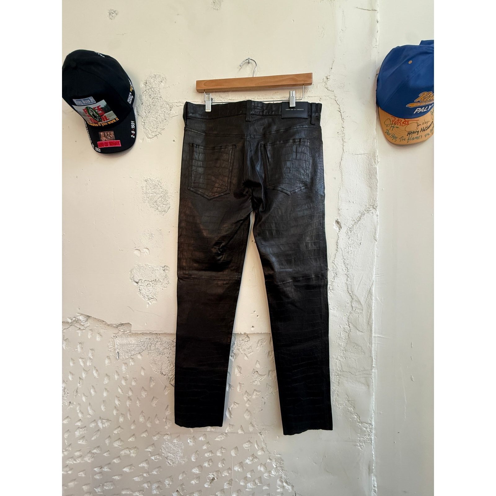 Cout de la Liberte Cout De La Liberte Jimmy Stretch Croc Lamb Leather Pant Size US 32 / EU 48 - 2 Thumbnail