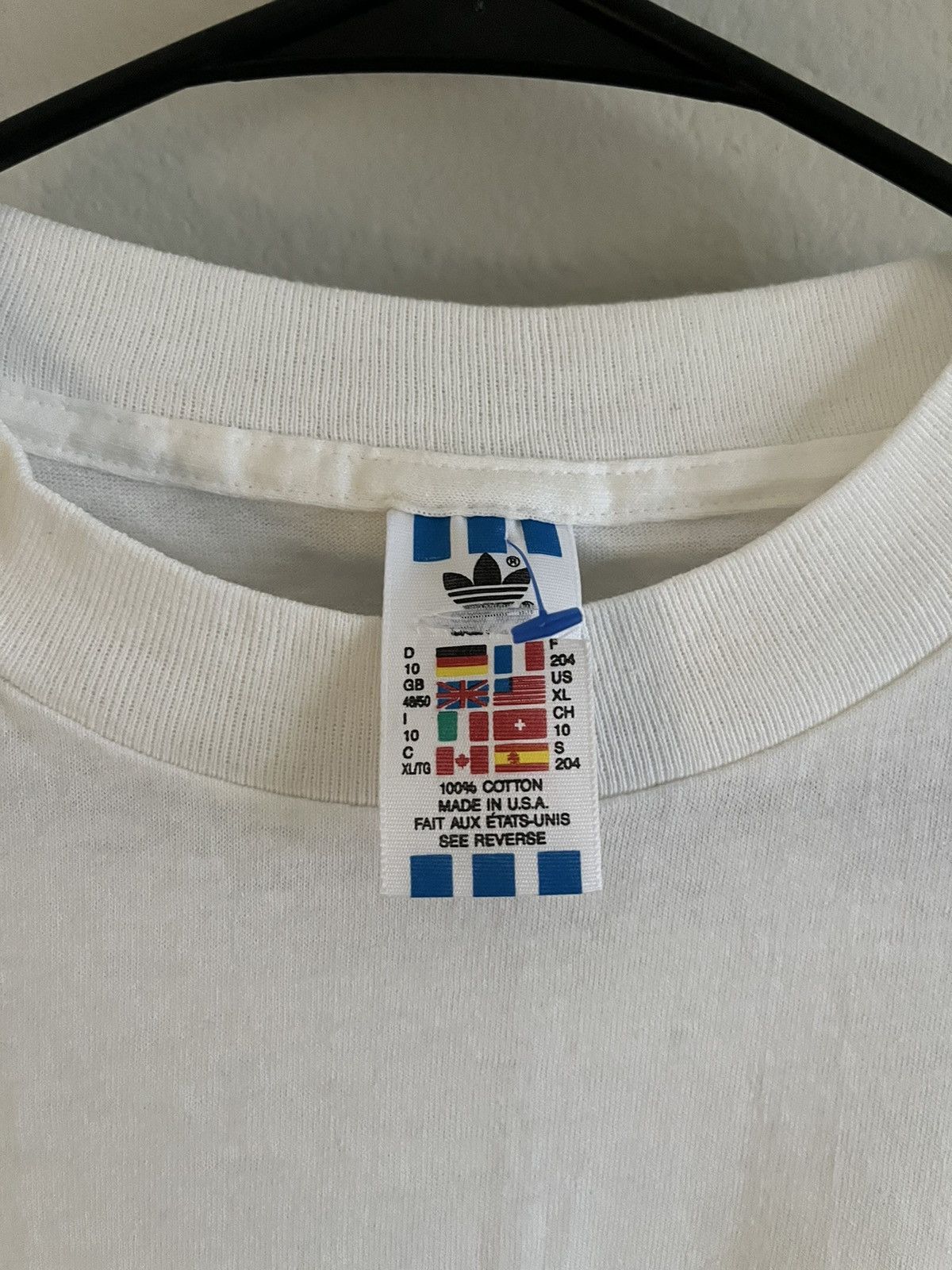 Adidas Vintage Adidas Blank Tee Single Stitch Size US XXL / EU 58 / 5 - 2 Thumbnail