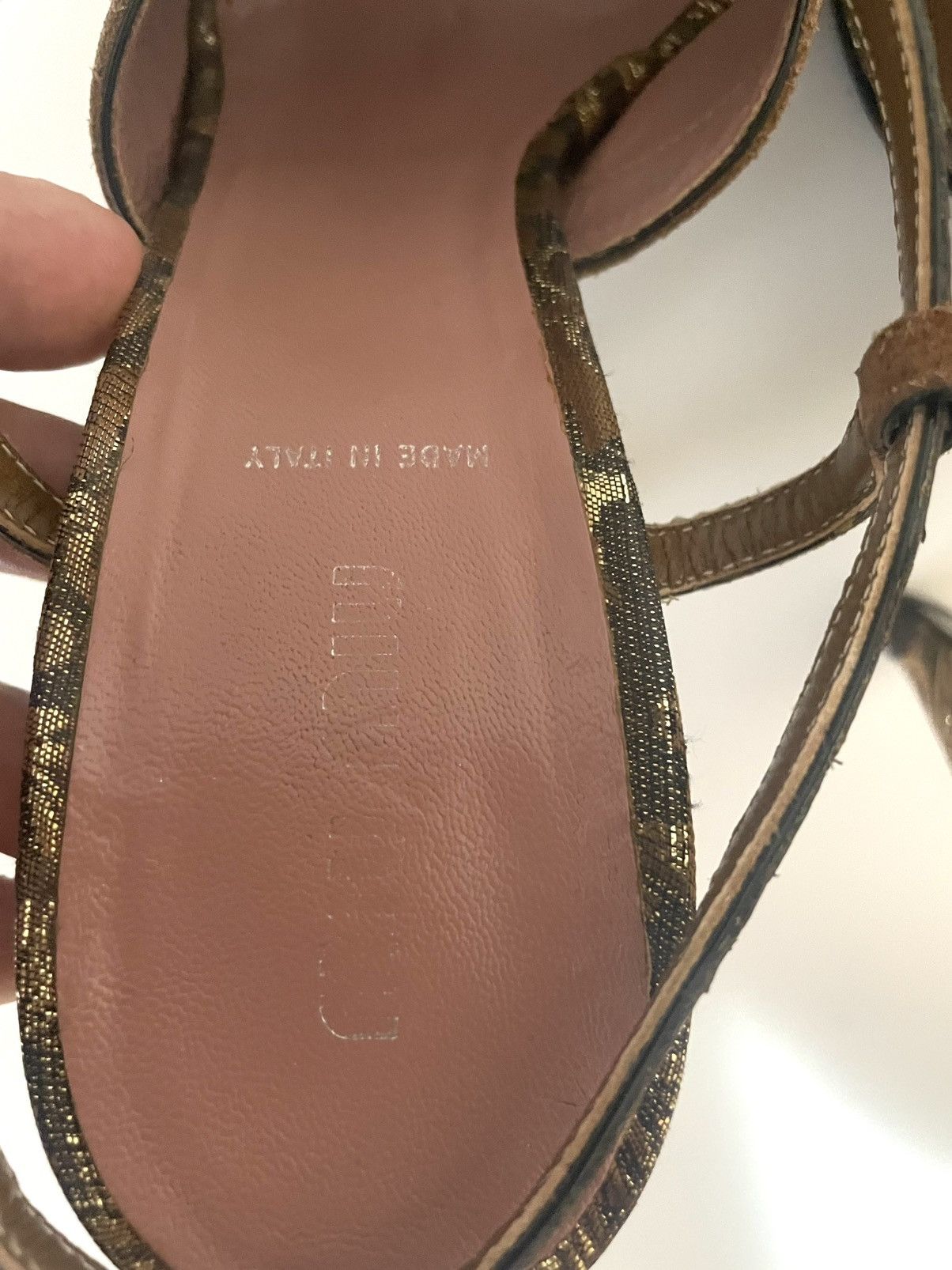 Miu Miu Authentic Miu Miu high heel sandals in gold Size US 9.5 / IT 39.5 - 6 Thumbnail
