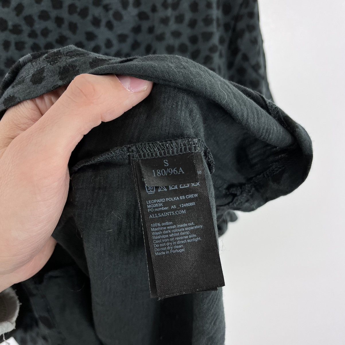 Allsaints × Vintage Allsaints T-Shirt Leopardo Style Black Size S Oversized Fit Size US S / EU 44-46 / 1 - 7 Thumbnail