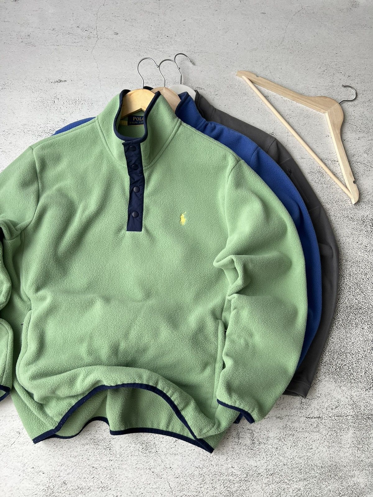 Polo Ralph Lauren 🟢 Vintage Ralph Lauren fleece pullover in green Rare Size M Size US M / EU 48-50 / 2 - 2 Thumbnail