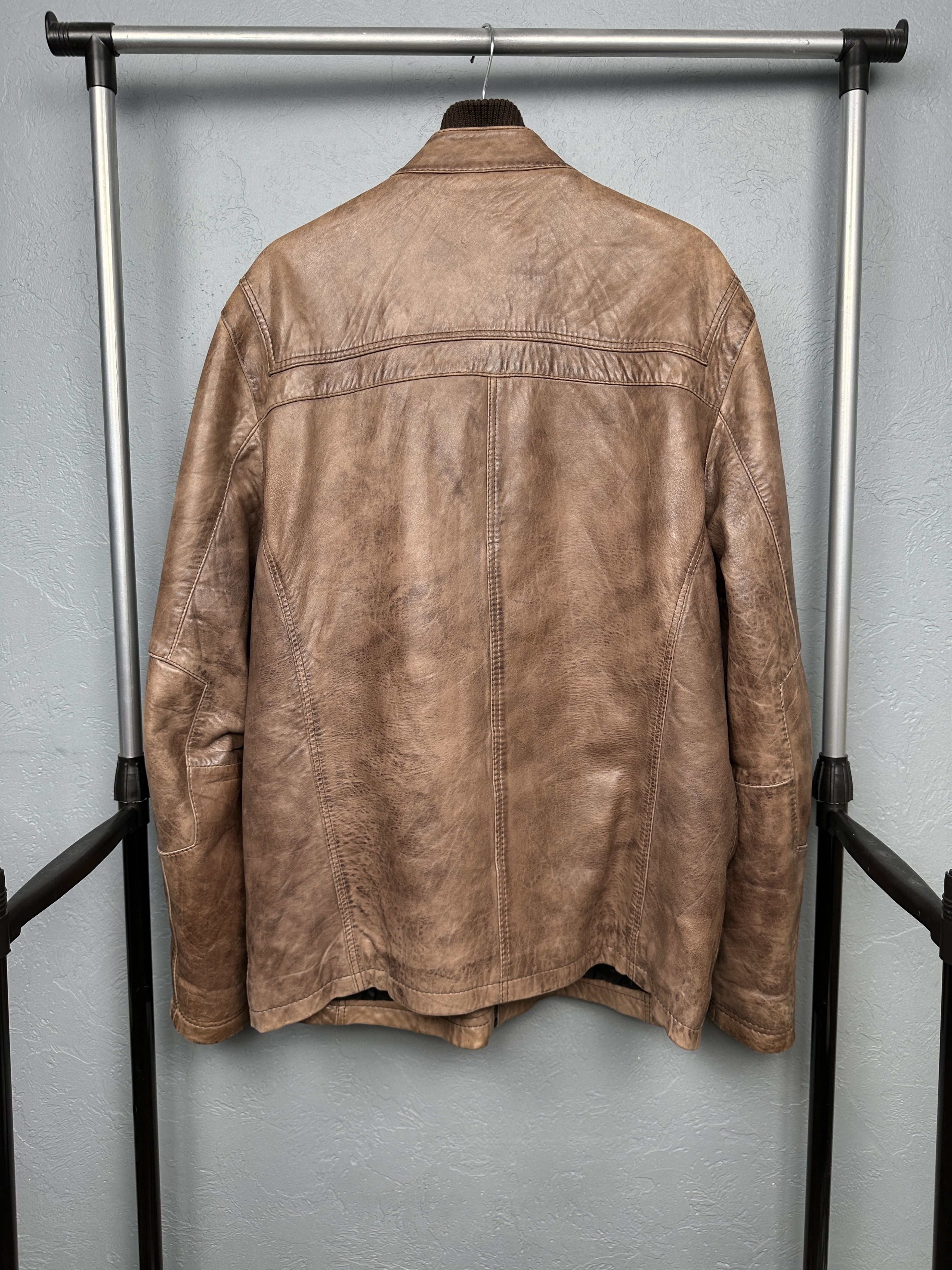 Hugo Boss Hugo Boss Orange Vintage Mens Leather Jacket Size US XL / EU 56 / 4 - 15 Thumbnail