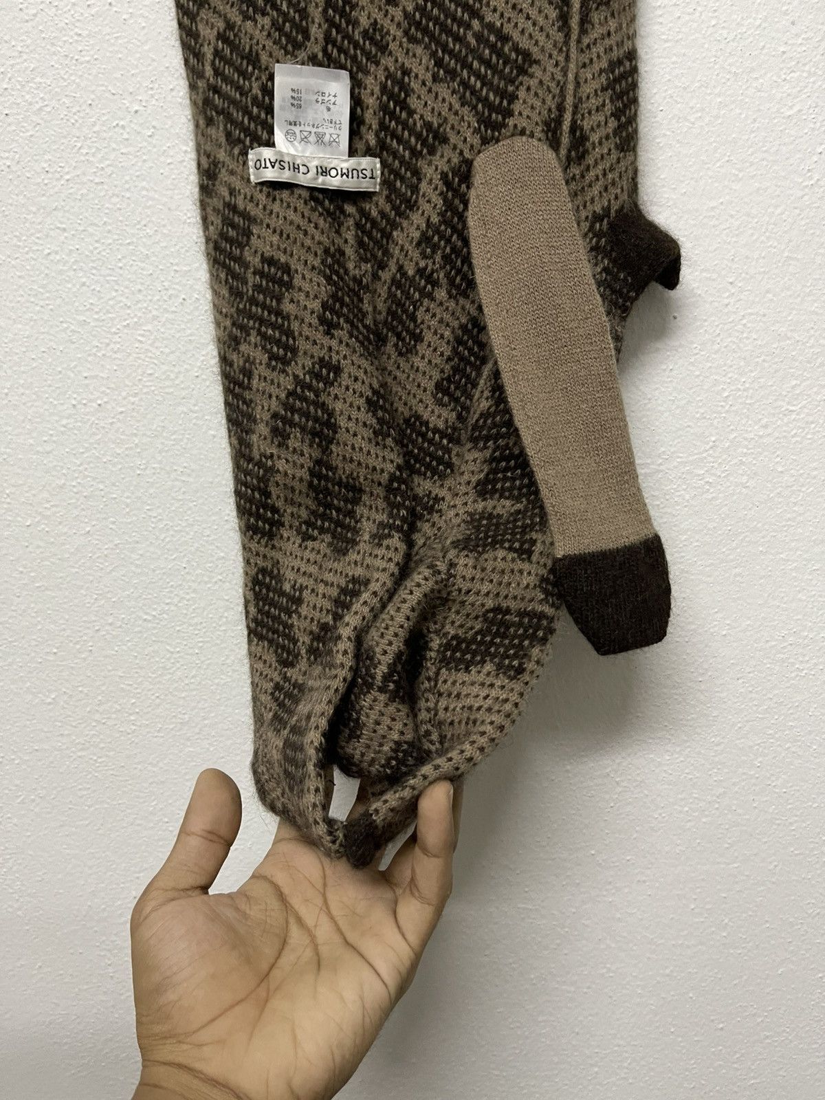 Issey Miyake 90s ISSEY MIYAKE WOOL SCARF RARE DESIGN Size ONE SIZE - 7 Thumbnail