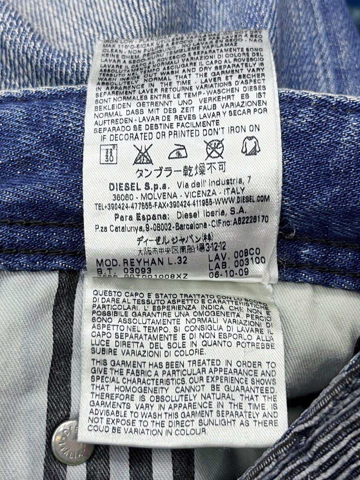 Diesel 🔥DIESEL ACID WASH Distressed Italian Denim FLARE Jeans Size US 30 / EU 46 - 18 Thumbnail
