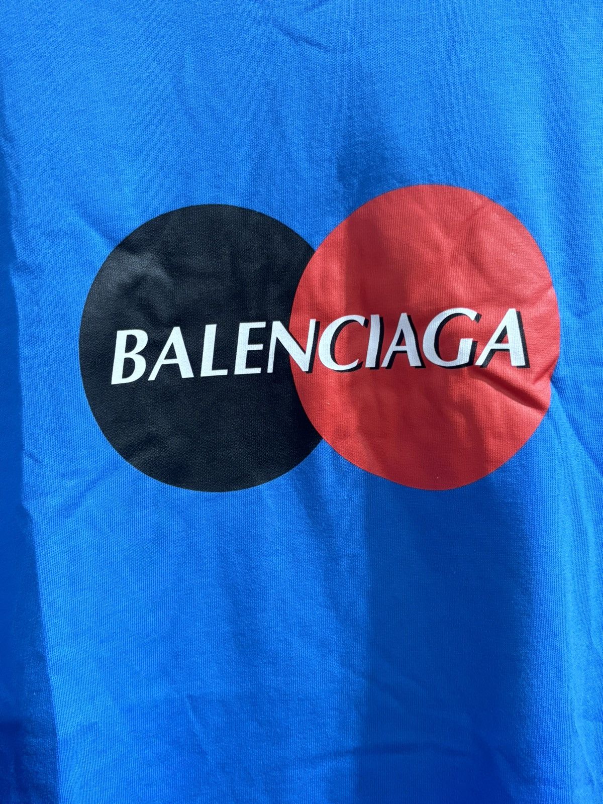 Balenciaga Balenciaga MasterCard Blue Tee Size US M / EU 48-50 / 2 - 2 Thumbnail