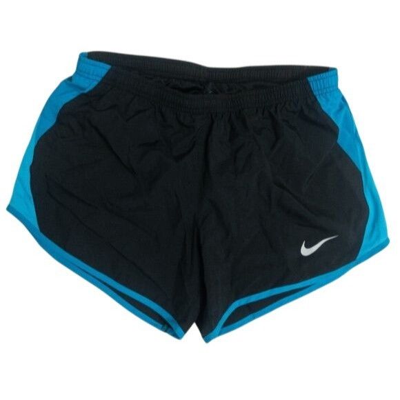 Nike Nike Black & Aqua Dri-Fit Running Shorts Size 27" / US 4 / IT 40 - 1 Thumbnail