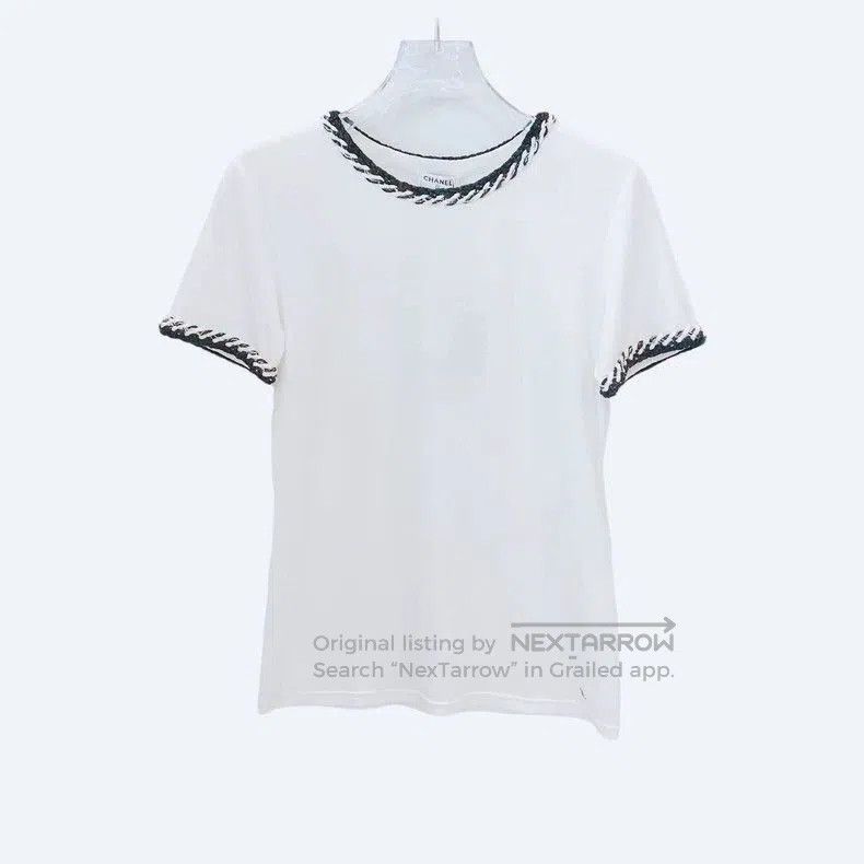 Chanel Chanel uniform logo t-shirt men's size 48 medium white