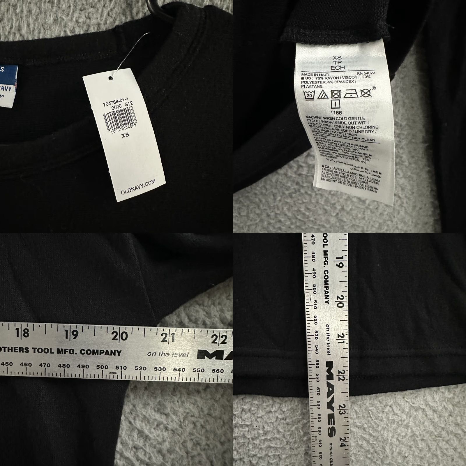 Old Navy Old Navy Womens Sweater Black XS Lightweight Long Sleeve Rayon Blend Size XS / US 0-2 / IT 36-38 - 8 Thumbnail