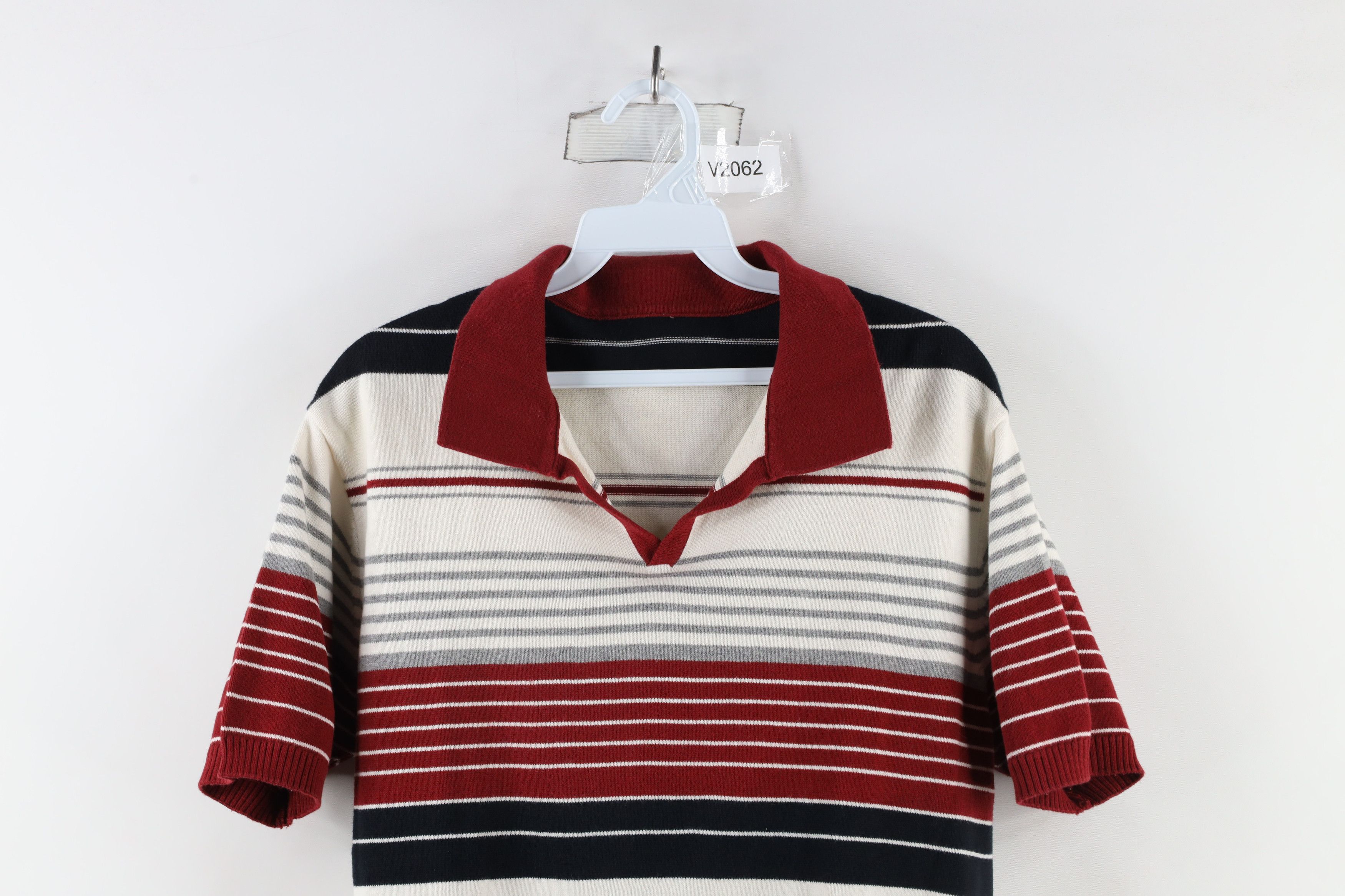 Vintage Vintage 90s Streetwear Block Knit Collared Pullover Polo Size US M / EU 48-50 / 2 - 2 Thumbnail