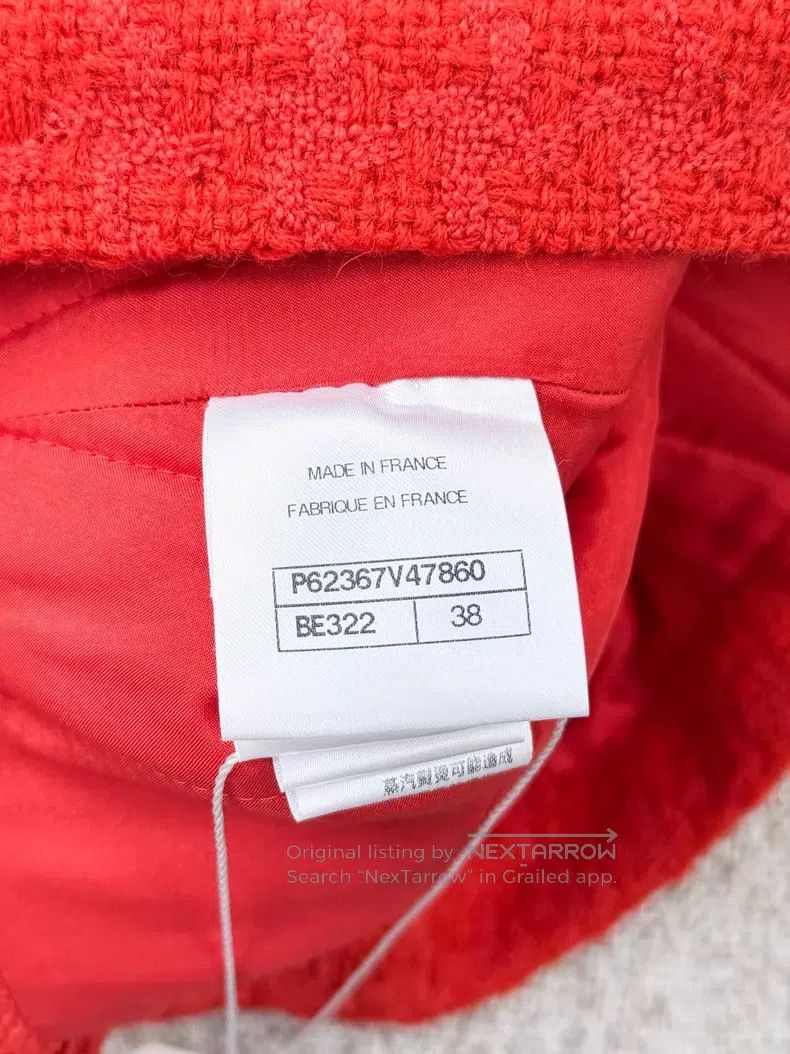 Chanel Chanel Red four-pocket soft tweed half-length skirt Size 25" / US 0 / IT 36 - 6 Thumbnail