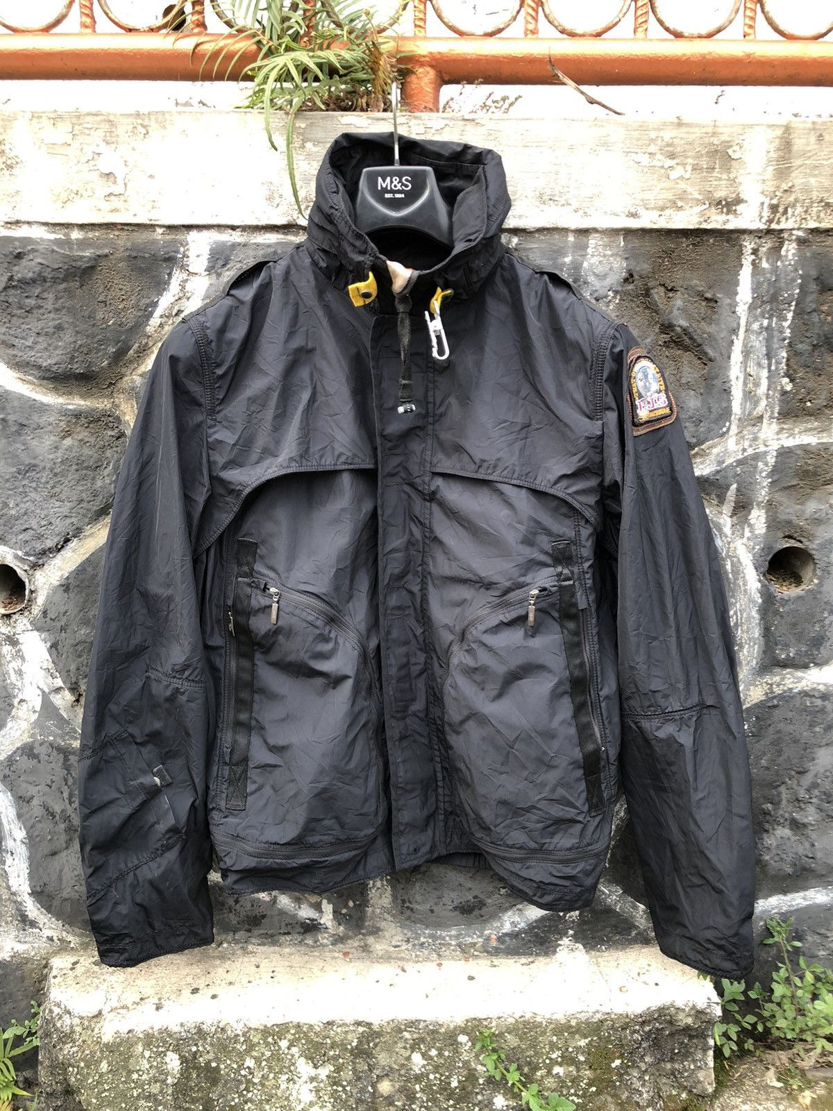 image of Parajumpers Windbreaker Jacket in Black, Men's (Size 2XL)