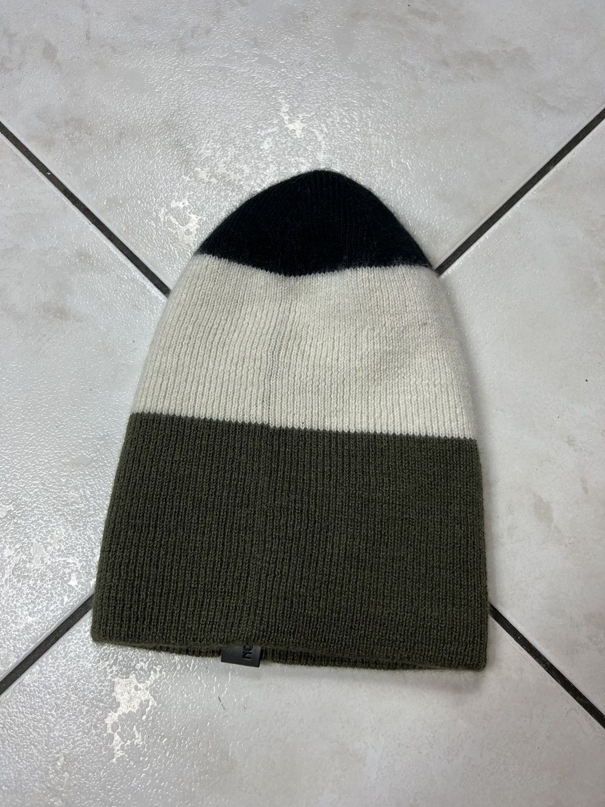 Norrona Norrona striped mid weight beanie wool hat logo triple color Size ONE SIZE - 9 Thumbnail