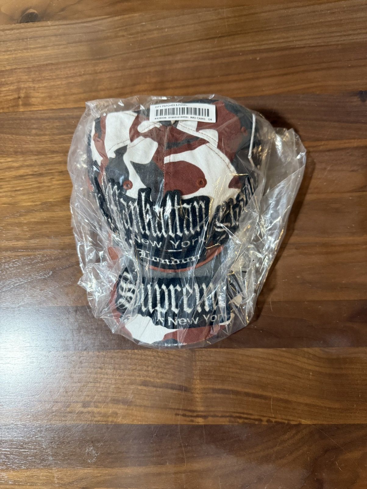 Supreme Supreme City Patches 6-Panel Logo Red Camo Hat Adjustable Size ONE SIZE - 5 Thumbnail