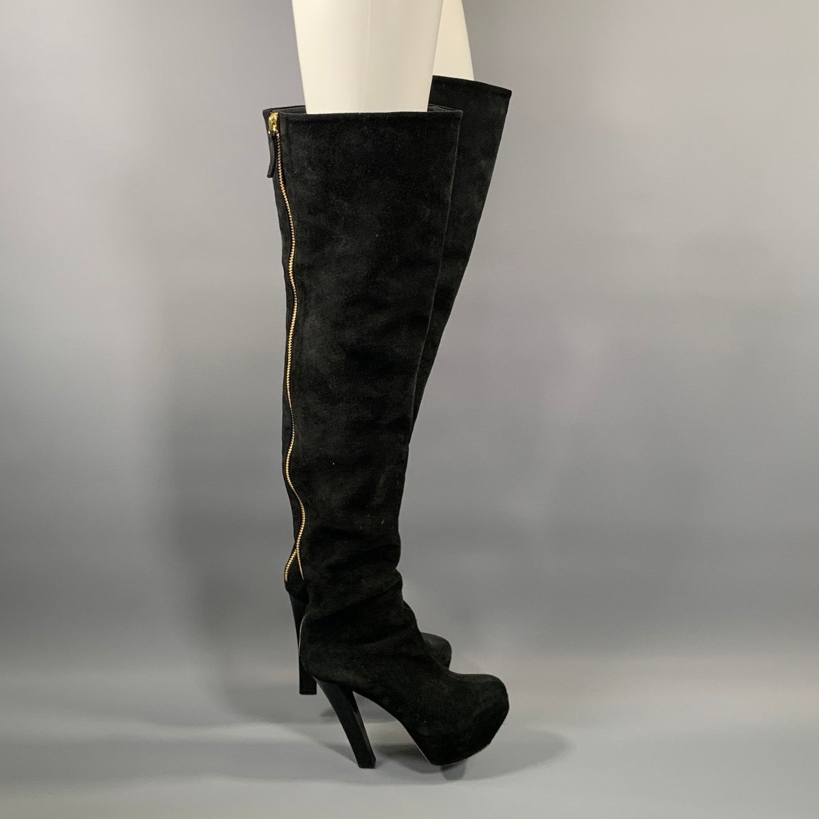Giuseppe Zanotti GIUSEPPE ZANOTTI Size 6.5 Black Suede Boots Size US 6.5 / IT 36.5 - 2 Thumbnail