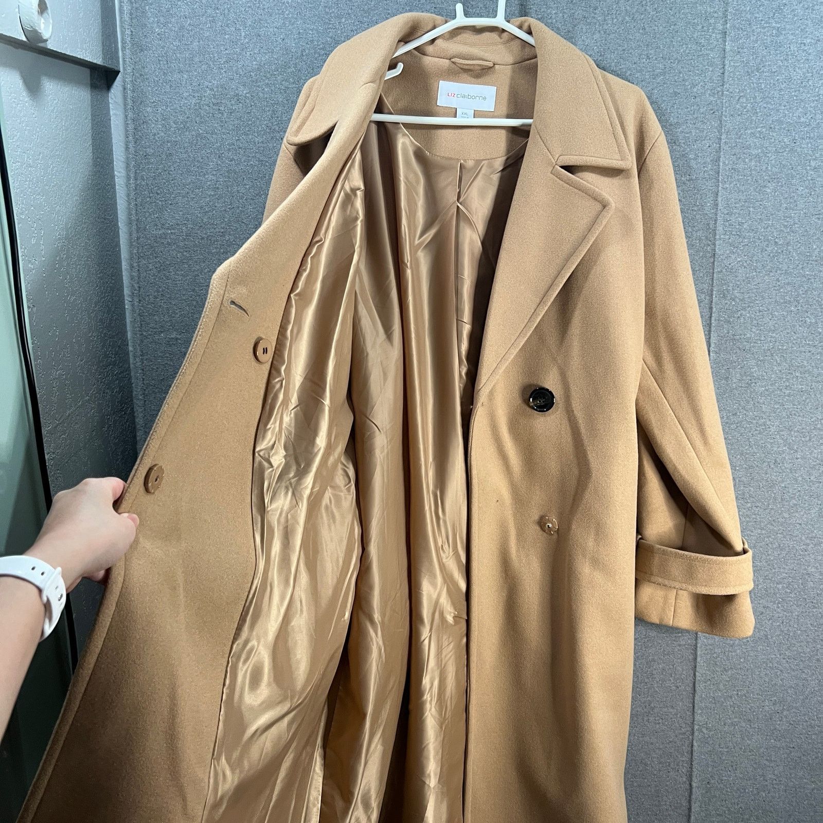 Other Liz Claiborne Belted Midweight Womens Plus Peacoat French Size XXL / US 16-18 / IT 52-54 - 6 Thumbnail