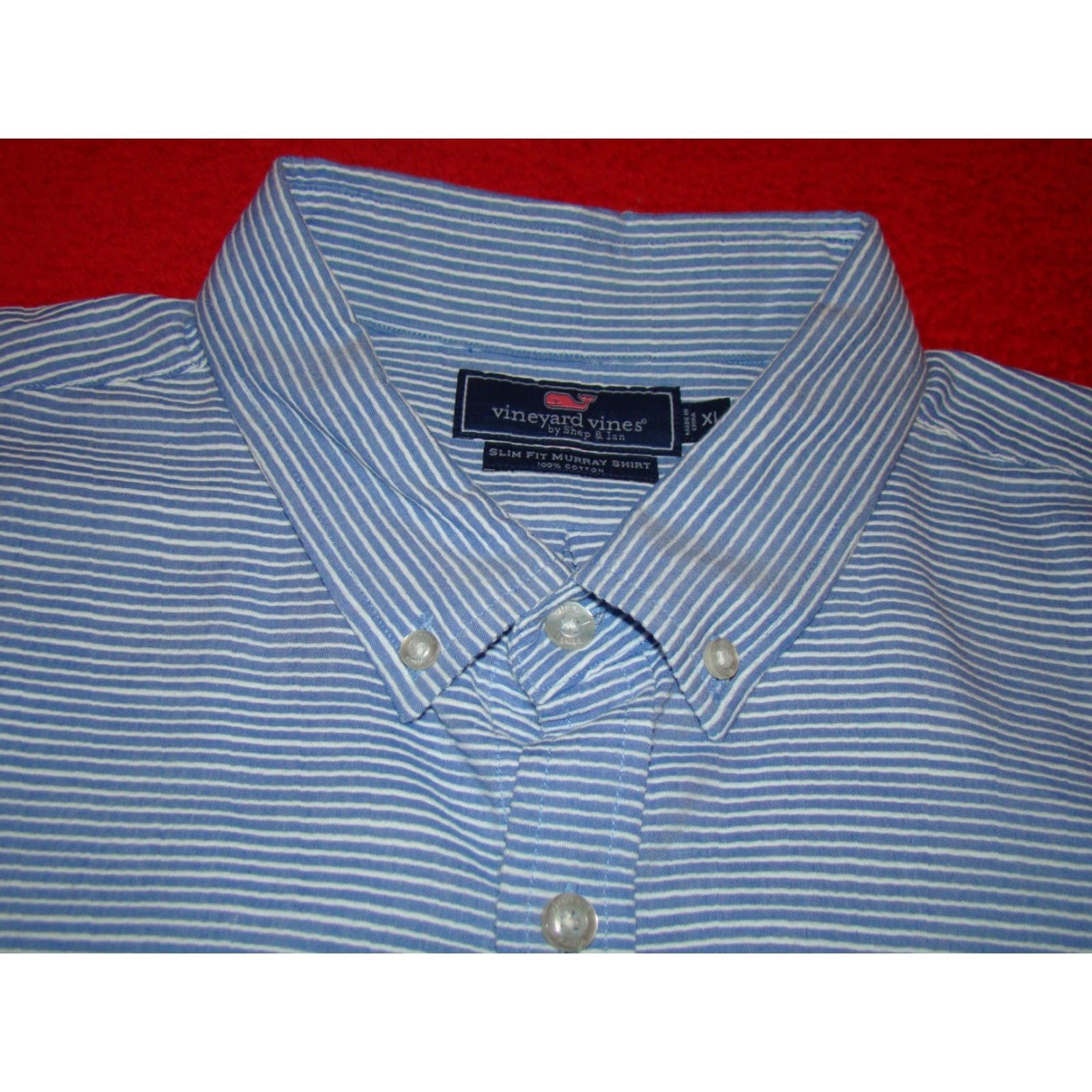Vineyard Vines Vineyard Vines Murray Shirt Slim Fit Mens XL Short Sleeve Button-Up Shirt in Blue Size US XL / EU 56 / 4 - 3 Thumbnail