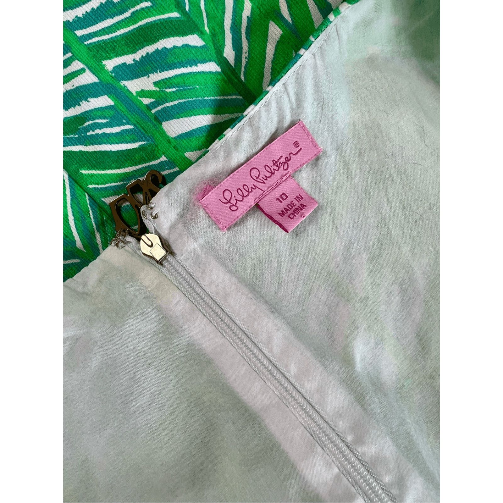 Lilly Pulitzer Lilly Pulitzer Tandie Shift Dress Green Elephants 10 Coastal Size L / US 10 / IT 46 - 3 Thumbnail