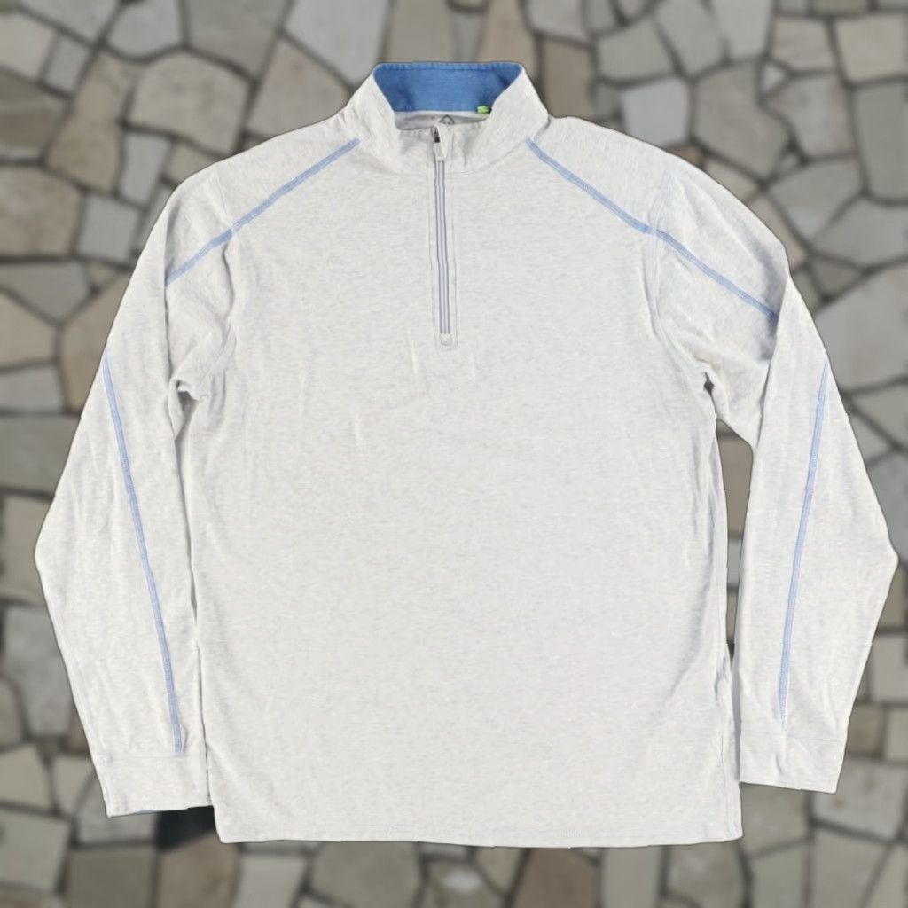 Vintage Tasc Shirt Gray Men M 1/4 Zip Pullover Bamboo Stretch Mock Long Sleeve Solid Size US M / EU 48-50 / 2 - 1 Thumbnail