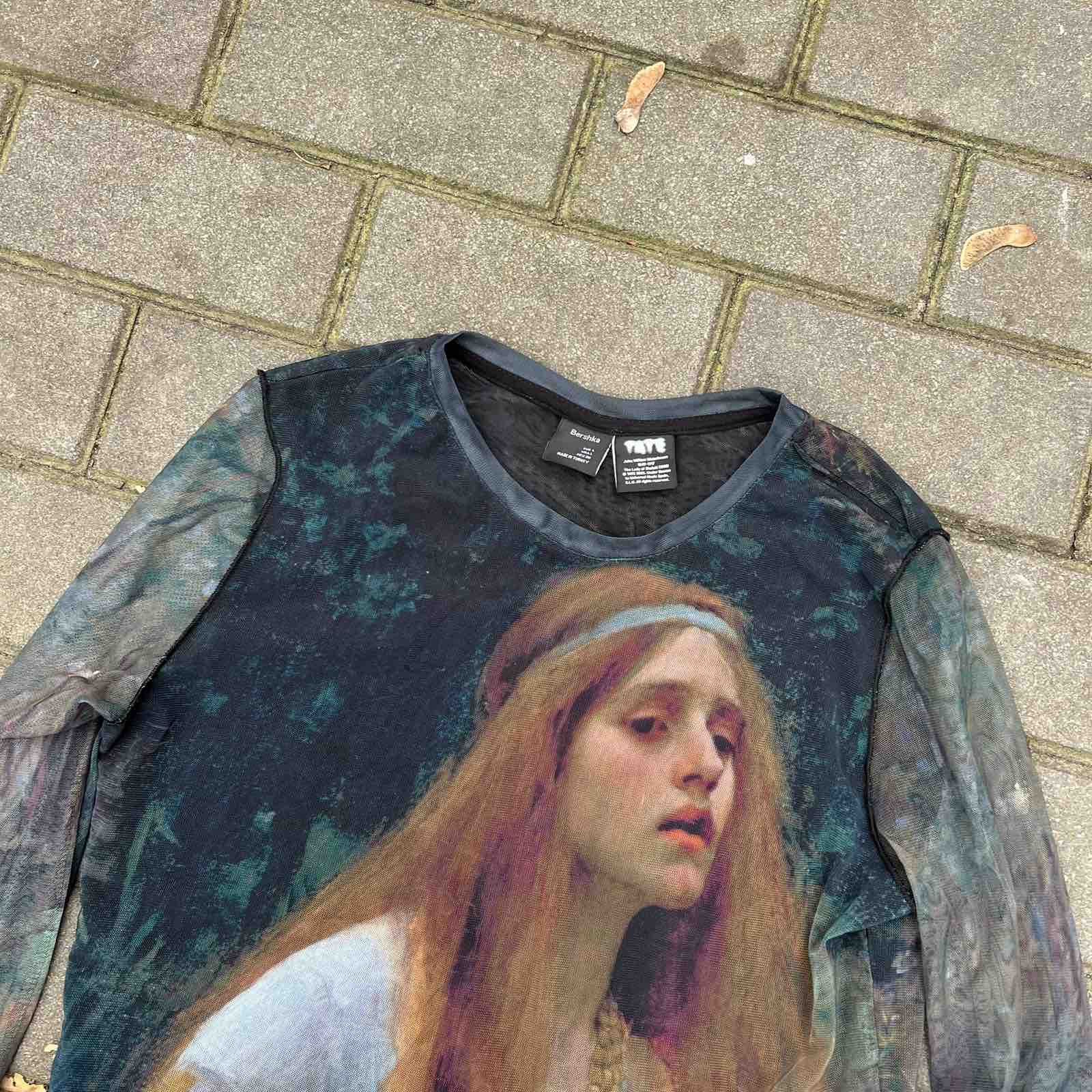 Designer Bershka like JPG Art Full-Print Long Sleeve Top Size L / US 10 / IT 46 - 3 Thumbnail