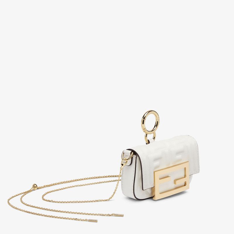 Fendi o1s1wg110426 Size:OS/Nano Baguette Charm in White Size ONE SIZE - 3 Thumbnail
