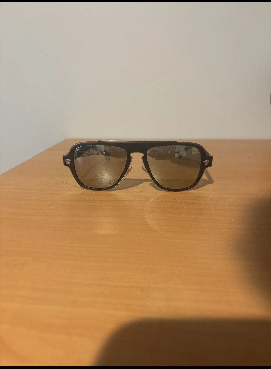 Versace VERSACE MATTE BLACK LT GREY MIRROR SILVER SUNGLASSES Size ONE SIZE - 2 Thumbnail