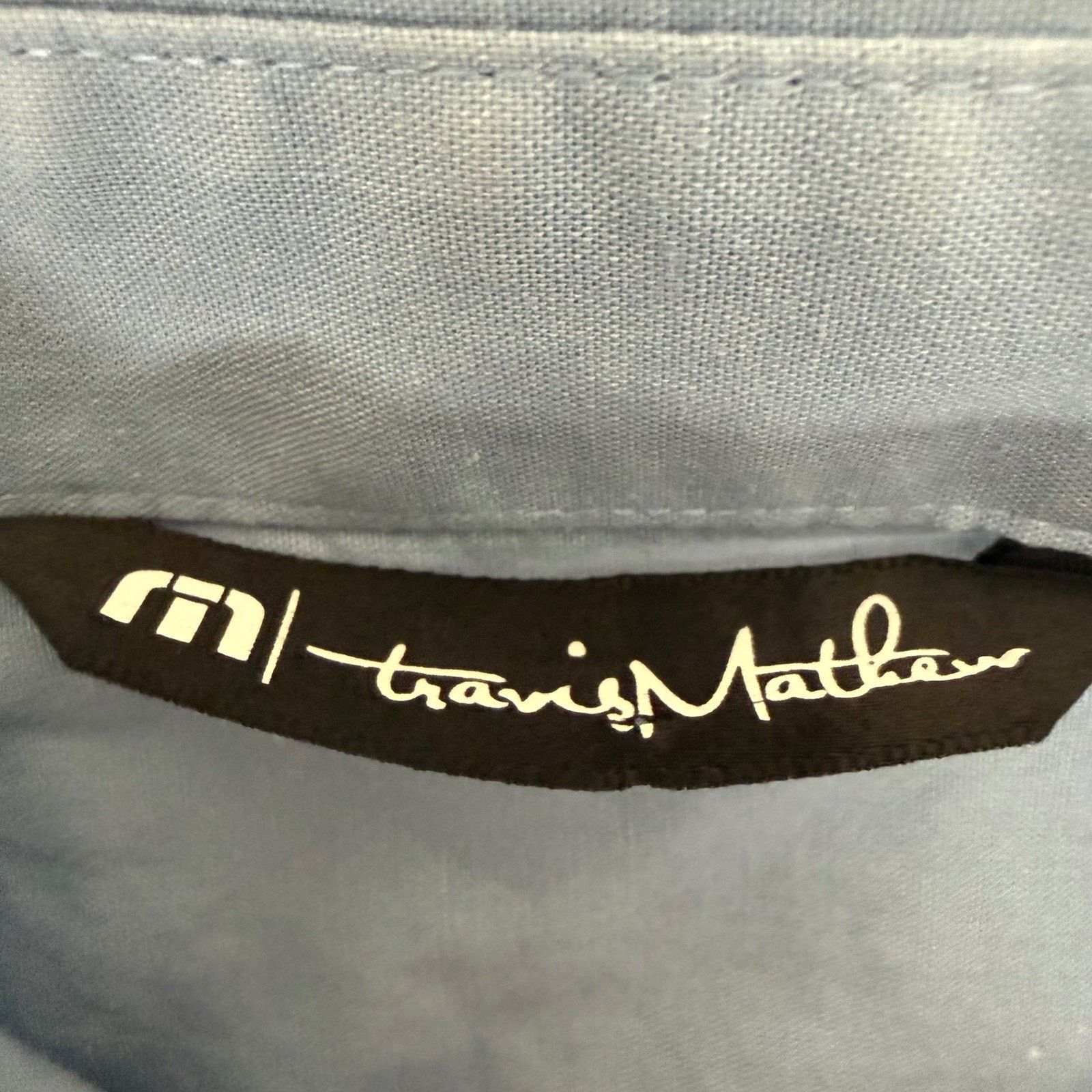 TravisMathew TravisMathew Mens Large Blue SS Button Up Shirt Golf Casual Size US L / EU 52-54 / 3 - 2 Thumbnail