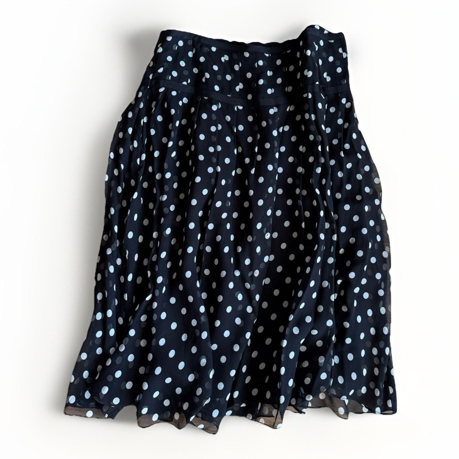 Lauren Ralph Lauren LRL RALPH LAUREN Fit & Flare Skirt Sz 6 Black Polka Dot NWT Size 28" / US 6 / IT 42 - 1 Thumbnail