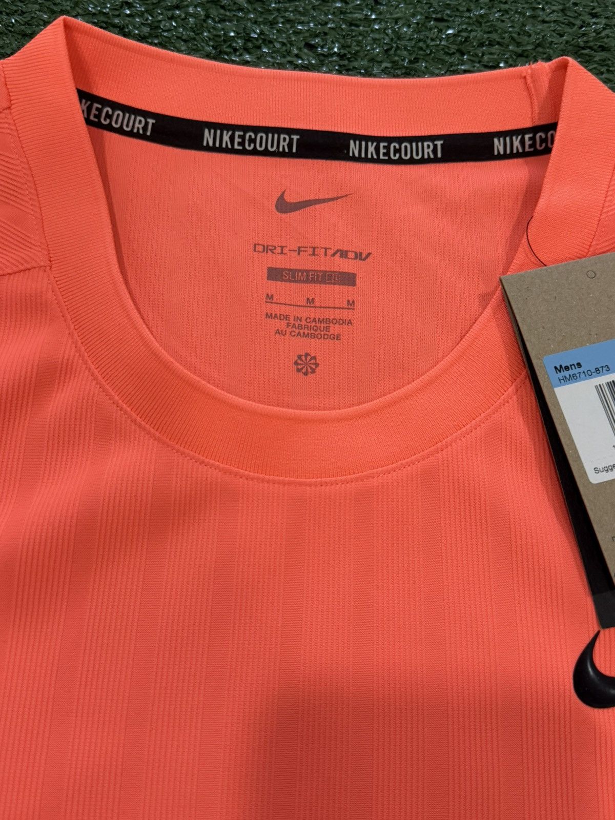 Nike Nike Court Dri-FIT ADV Tennis Slam T-Shirt - Bright Mango Size US M / EU 48-50 / 2 - 3 Thumbnail