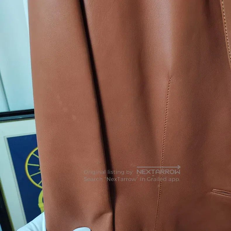 Hermes Hermes Short Brown Leather Jacket Size XS / US 0-2 / IT 36-38 - 5 Thumbnail