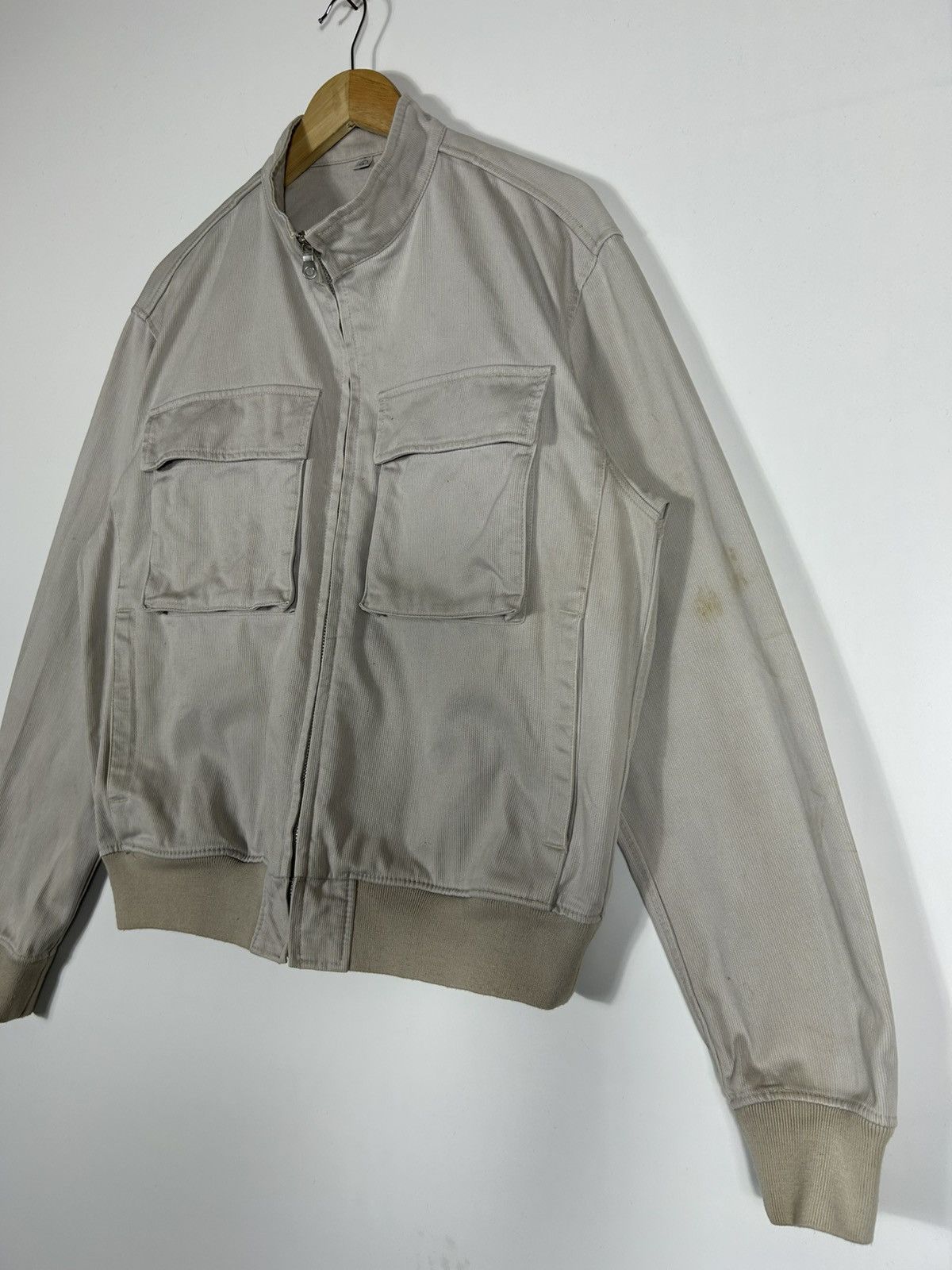 Japanese Brand × Uniqlo × Vintage ⚡️Vintage Uniqlo Canvas Workers Style Zipper Bomber Jacket Size US L / EU 52-54 / 3 - 3 Thumbnail