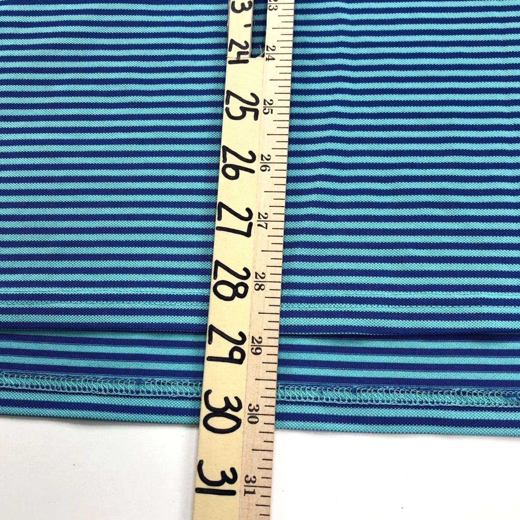 Vintage Holderness & Bourne Polo Shirt XL Blue Striped Golf Button Shirt Printed Logo Mens Regular Short Sleeve Polo Shirt Size US XL / EU 56 / 4 - 4 Thumbnail